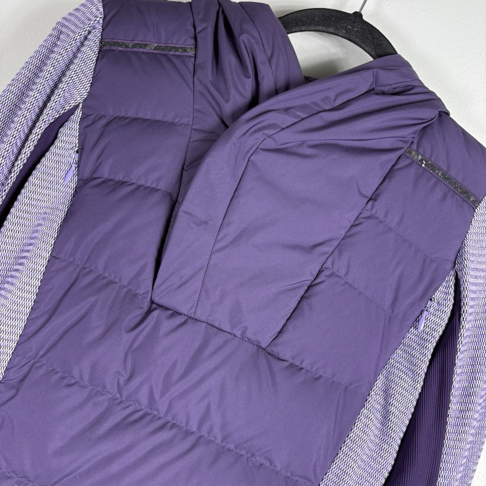 Lululemon 4 Deep Zinfandel Fluff Off Pullover 800 Fill Goose Down Hooded Jacket